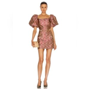 Markarian Camille Puff Sleeve Mini Dress